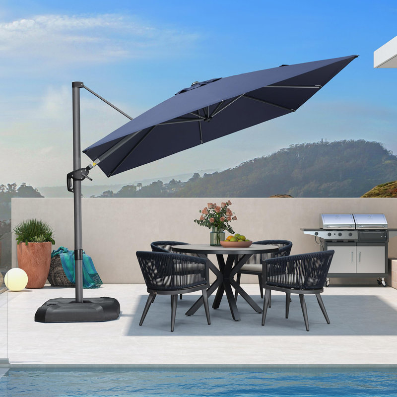 Parasol en porte-à-faux 108 po Sharis, Bleu marine