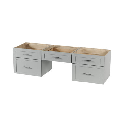 Disar 72" Floating Wall Mounted Double Bathroom Vanity With Desk  Without Top