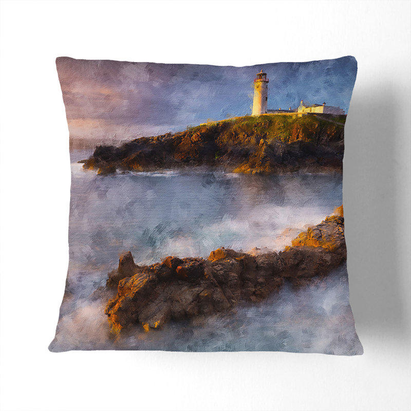 Square Throw Cushion, Stone, 40cm H x 40cm W x 15cm D