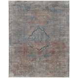 Gilford Bohemian & Eclectic Medallion Polyester/Acrylic Area Rug