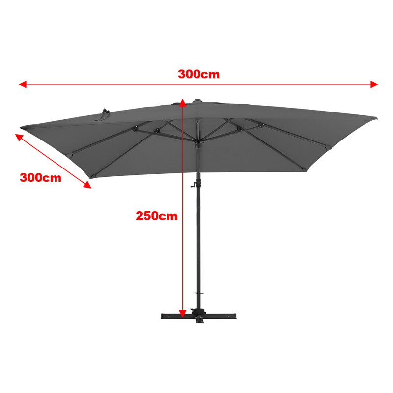 Wildermuth 300cm X 300cm Rectangular Cantilever Parasol