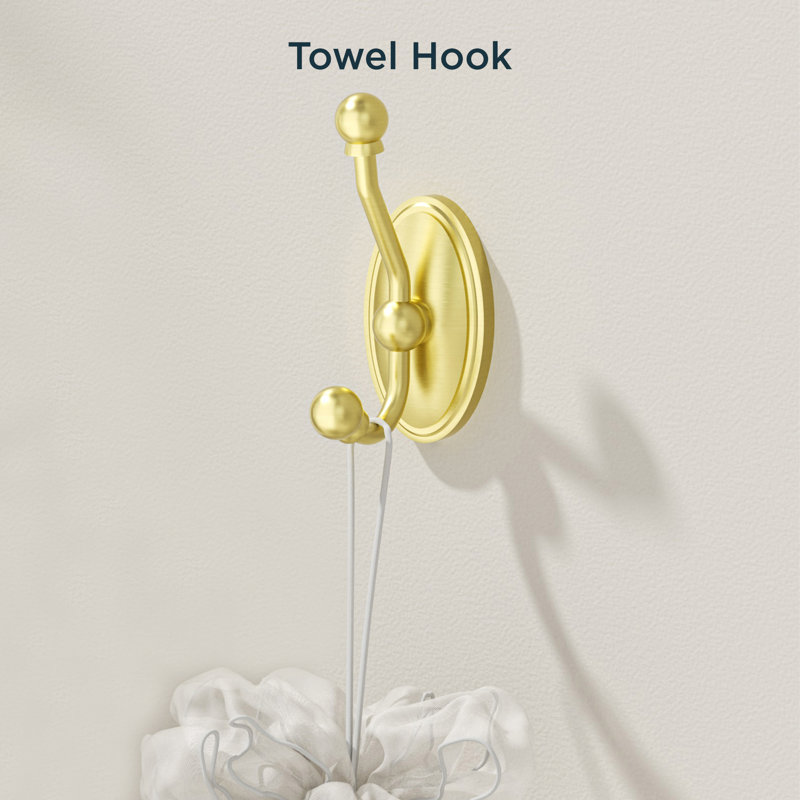 Ensemble de quincaillerie de salle de bain 4 pièces, Or brossé