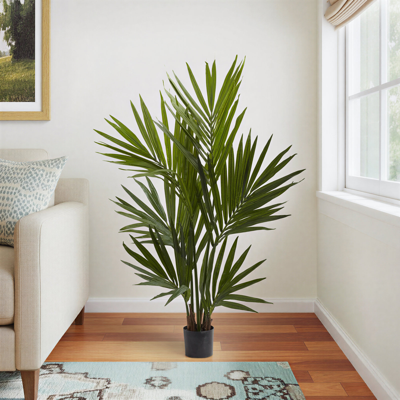 Faux Flowering Tree in Pot, 48" H x 32" W x 24" D