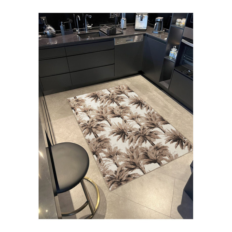 Tapis tropical lavable à la machine Tropical Design, Rectangle 3 pi 11 po x 5 pi 11 po