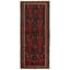 Tapis de couloir en laine rouge/brun anatolian rouge/brun de conception unique 3 pi 9 po x 9 pi noué à la main des années 1990 tapis décoratif