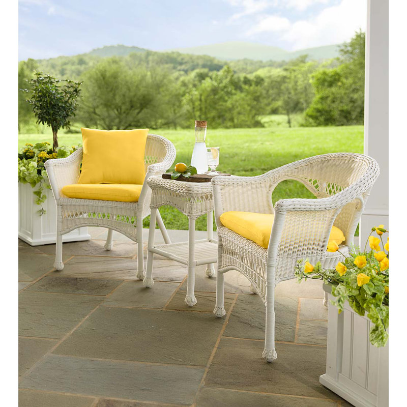Wicker Outdoor Lounge Chair, Off White