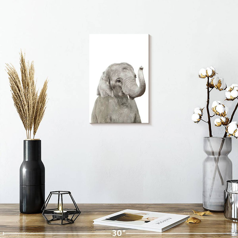 Adorable bébé éléphant Brampt, H 12 po x l 8 po