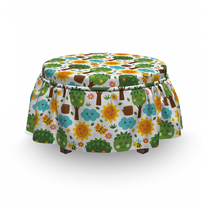 Box Cushion Ottoman Slipcover