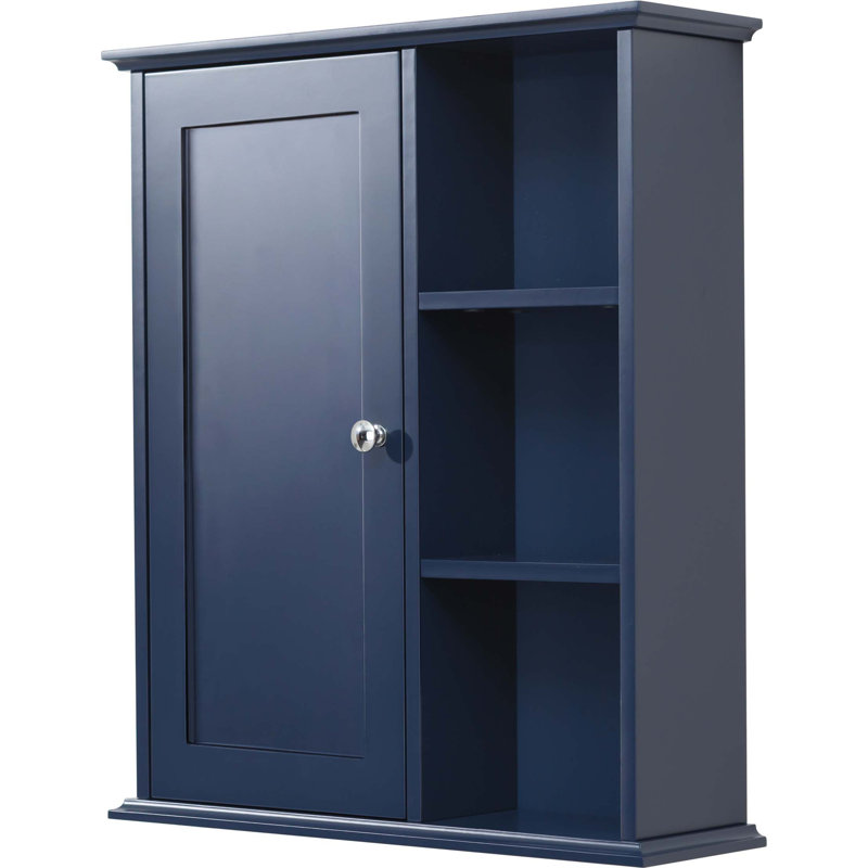23.6" Bathroom Wall Cabinet, 27.55" H x 23.62" W x 7.08" D, Blue