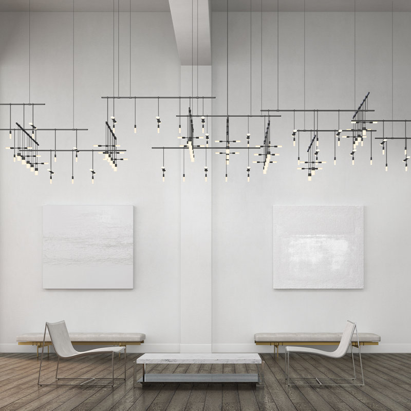 Suspenders® 35 - Light LED Chandelier, Satin Black