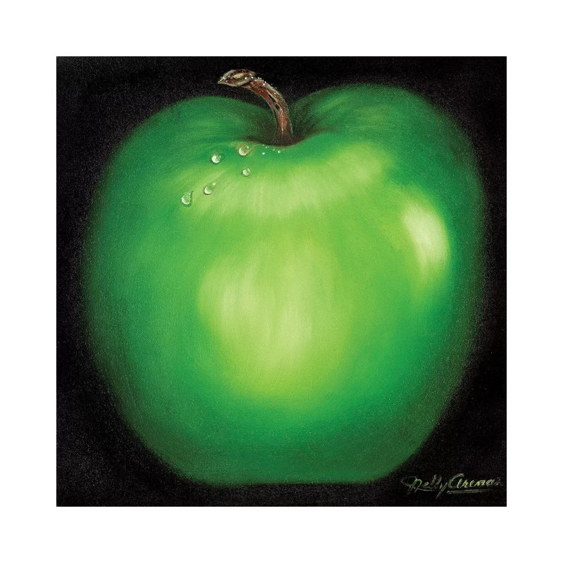 Green Apple by Nelly Arenas - Wrapped Canvas Gallery-Wrapped Canvas Giclée, 30.48cm H x 30.48cm W