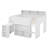 Full Size Loft Bed With Multiple Shelves And Desk, Wooden Loft Bed With LED And Storage Headboard-1958143129
