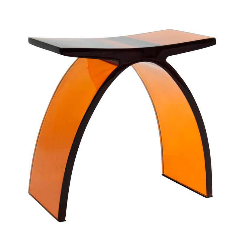Tabouret de douche Casince, Ambre transparent