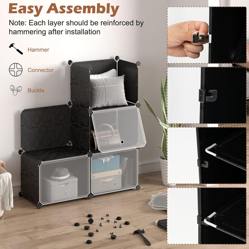 Freestanding Shoe Rack Organizer With Expandable Design, Durable Polypropylene Construction, And Removable Partitioned Panels For Versatile Storage