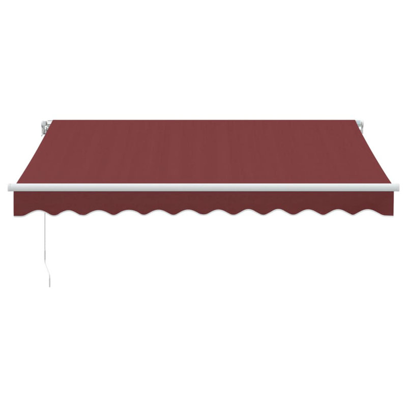Dakota Fields Polyester Cover Retractable Patio Awning, Brown/Black, Solid Colour, 400 x 300cm