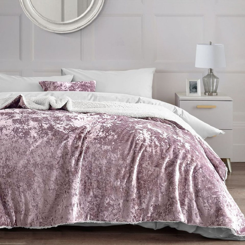 Roundhay Thermal Snug Polyester Throw Blanket, Blush Pink