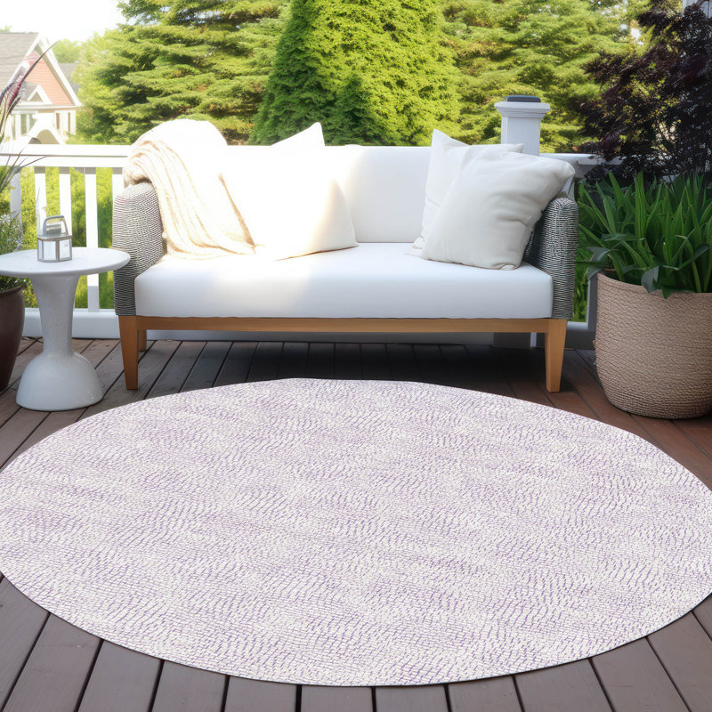 Tapis intérieur / extérieur lavable à la machine Chayden ACN1058, Rond 8 pi