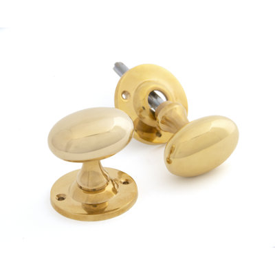 Oval Mortice/Rim Knob Set