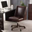 Chaise de bureau pivotante en chenille Mellins-2051790759
