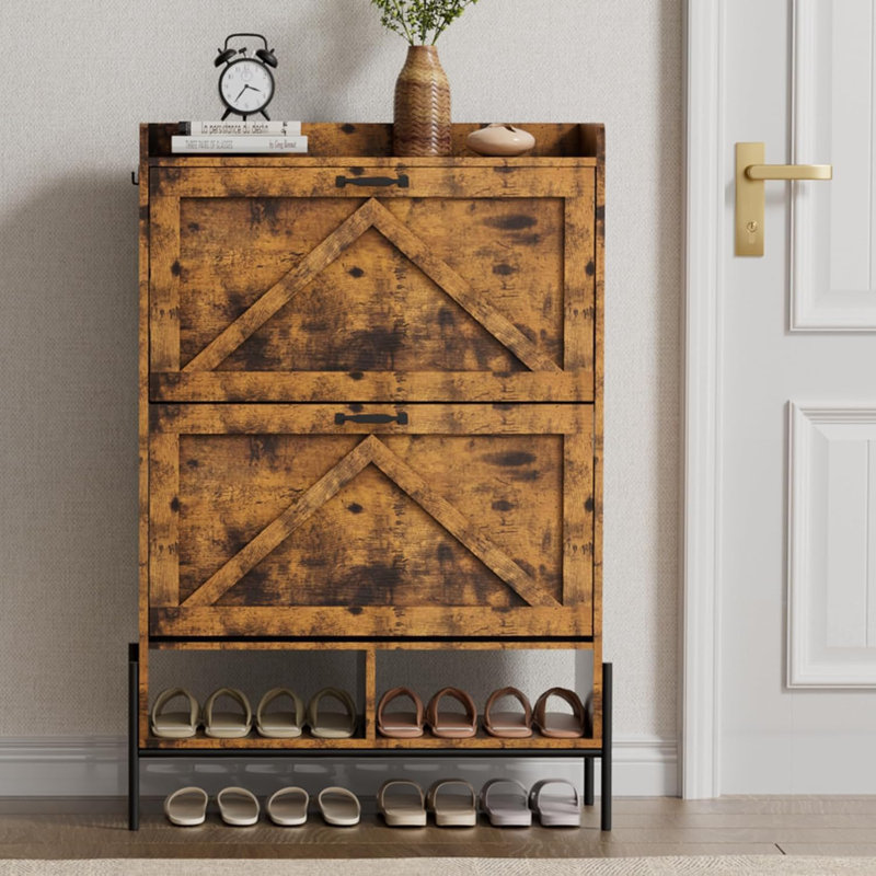 16 Pair Flip Down Shoe Storage