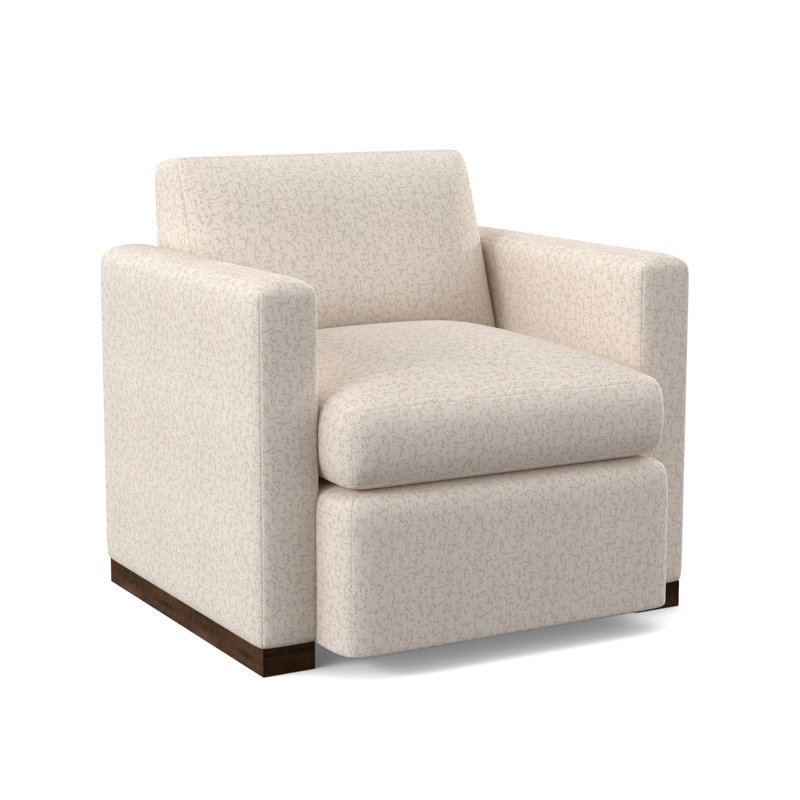 Chaise pivotante Ledger, Noyer noir, Mélange de polyester ébène Margaret