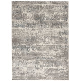 Uptown Abstract Area Rug in Gray