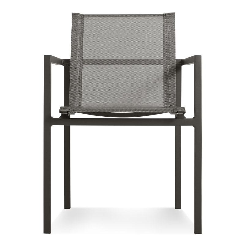 Skiff Outdoor Dining Armchair, Carbon