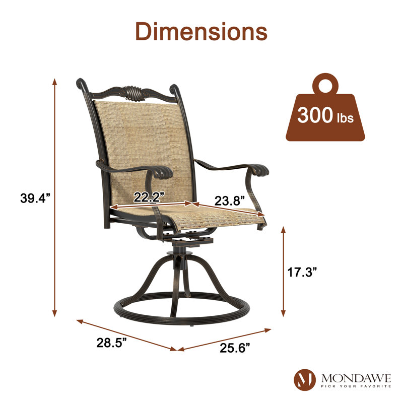 Fauteuil pivotant de patio