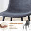 Table luxueuse avec plateau de table en marbre noir épais de 3,5 pouces et 6 chaises gris foncé de style uni, convenant à une utilisation en conférence Décoration d'intérieur sophistiquée de 78,7 po x 39,4 po x 29,9 po