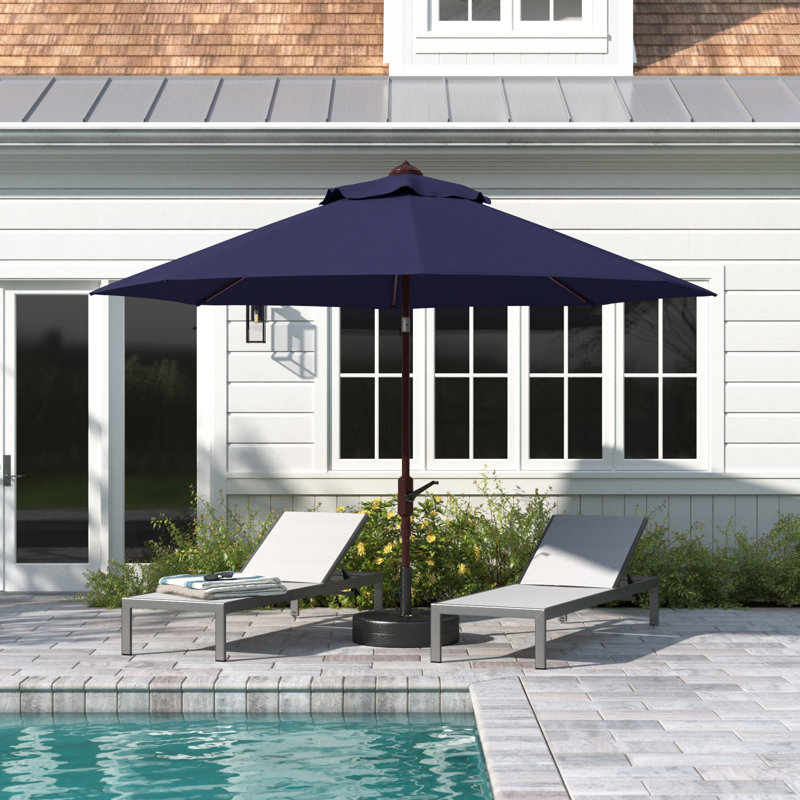 Parasol de marché, Bleu marine, l 130 po x P 130 po