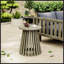 Table d'appoint d'extérieur en bois d'acacia-1163705144