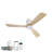 52 Inch Flush Mount Ceiling Fan 3 Solid Wood Fan Blade Noiseless Reversible DC Motor Smart Remote Control For Living Room-243426511-243426496