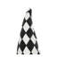 Ensemble de 2 décorations de gnome en tissu d'Halloween avec bannière «B-O-O», figurines saisonnières en polyester noir et blanc