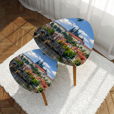 Ensemble de 2 tables basses gigognes Triangle