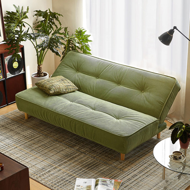 Coussin en velours côtelé vert, Vert