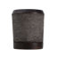 Table d'appoint cylindrique en oxyde de magnésium avec texture de corde tressée simulée et garniture rétro pour une utilisation polyvalente à l'intérieur comme à l'extérieur.