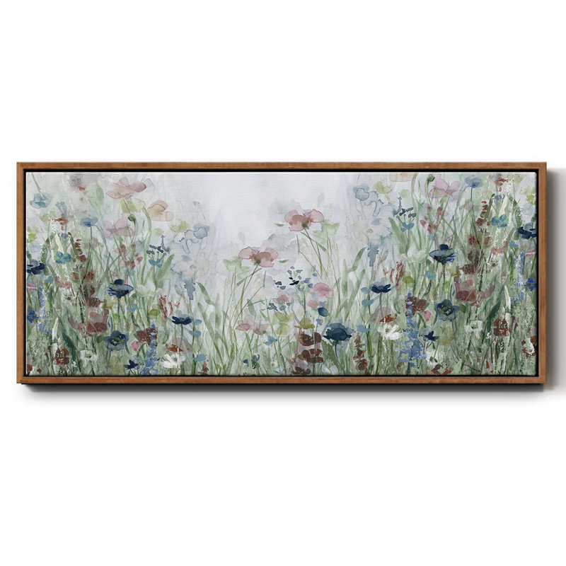 Wildflower Fields- Framed Canvas, 8" H x 20" W
