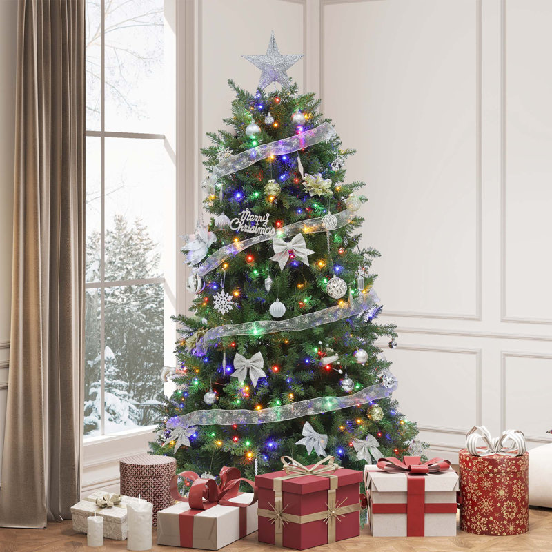 Arbre de Noël artificiel en forme de cloche 7,5 pi avec 7,5 modes d'éclairage