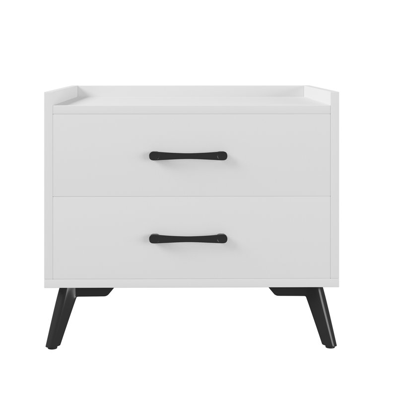 20'' 2-Drawer Nightstand, White