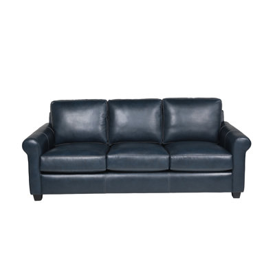 Cataldo 86"" Leather Match Rolled Arm Sofa -  Birch Lane™, AB52F5E72E1148B492454B18EF3C2C9D