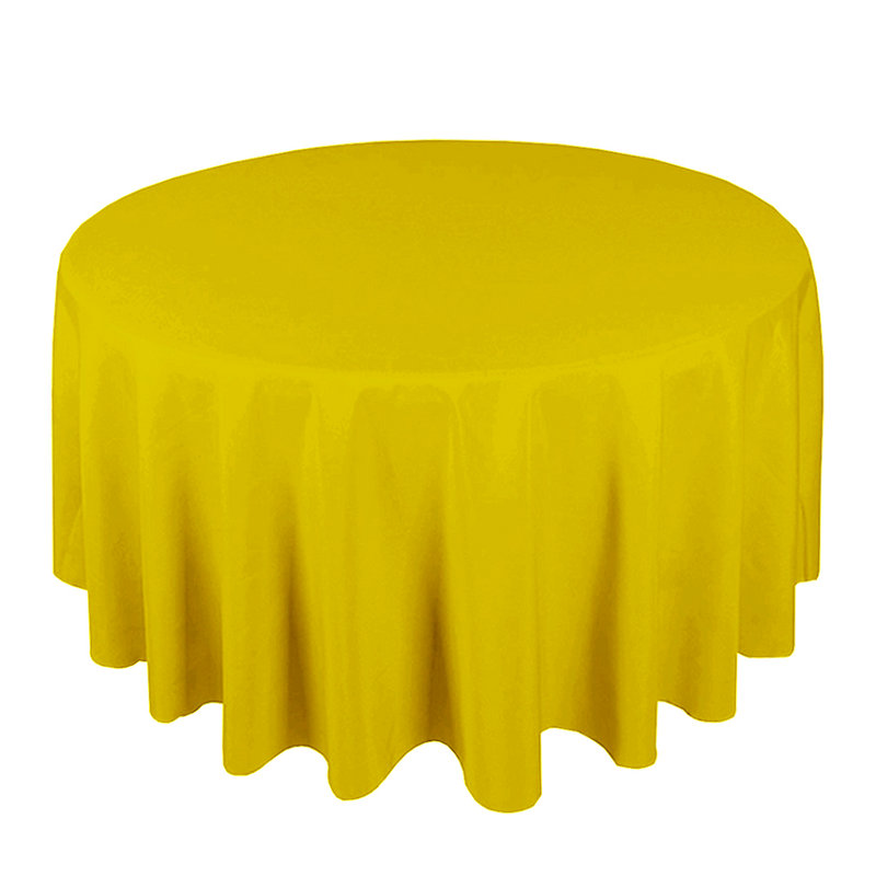 R-1PCBurgundy Polyester Tablecloth, 132.3cm W x 132.3cm L, Gold