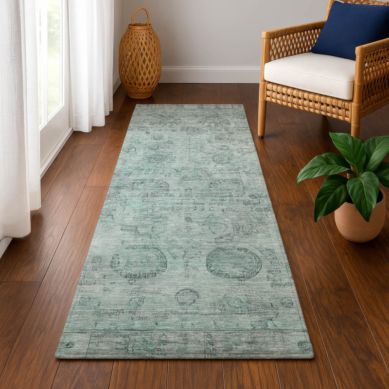 Premium Machine Washable Verlin AMF1769 Border Rug, Runner 2'3" x 7'6"