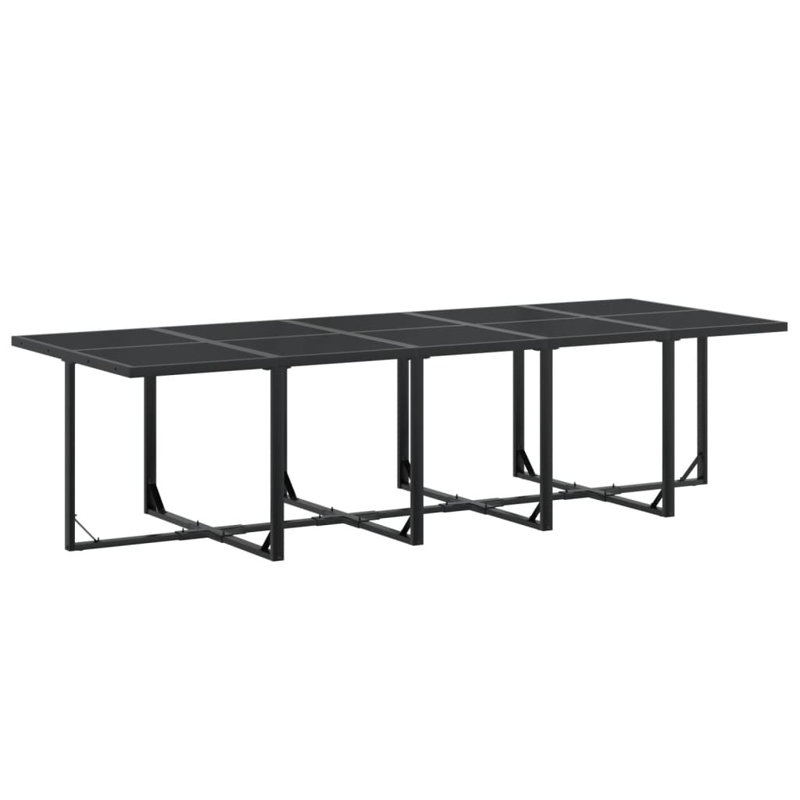  Ensemble de salle à manger de jardin noir