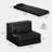 Folding Chair Bed With Pillow, Modern Linen Sleeper Sofa Bed For Living Room,Black-1939447573