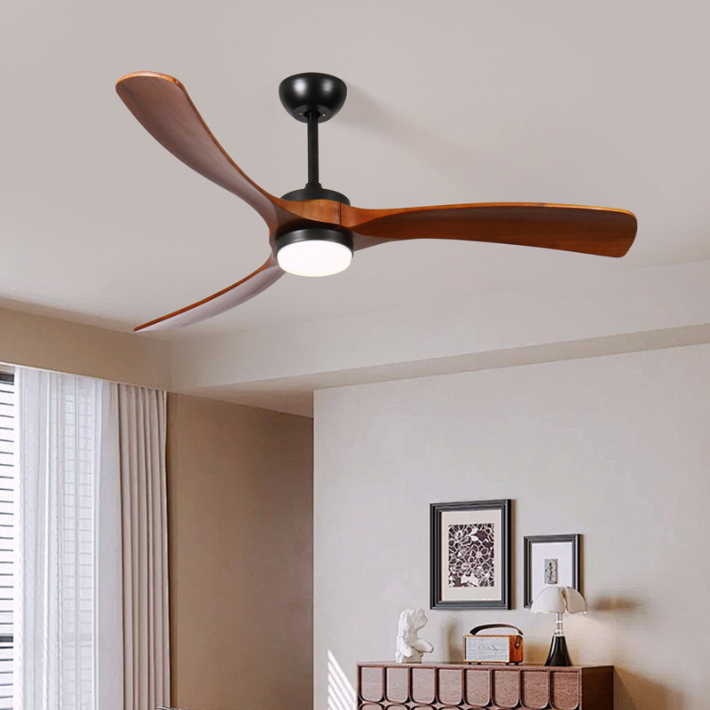 52 "3 Solid Wood Leaf Ceiling Fan Lights