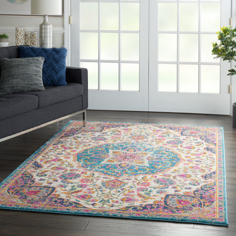 Round Oriental 274cm X 305cm Area Rug, Rectangle 114 x 175cm