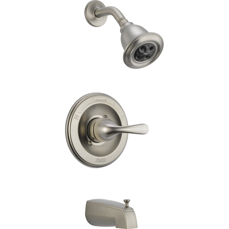 Tub and Shower Faucet Trim with Lever Handles, Stainless