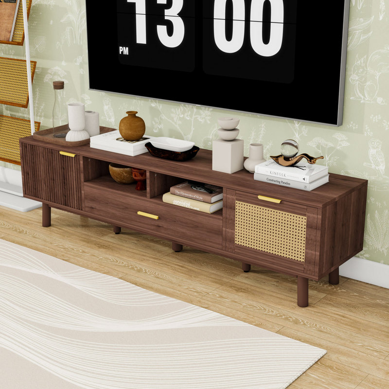 TV Stand with Storage Drawer and Cabinet
