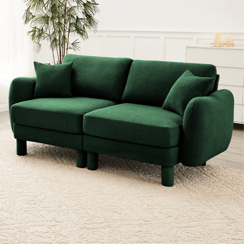 Upholstered 29.68 " Boucle Loveseat
