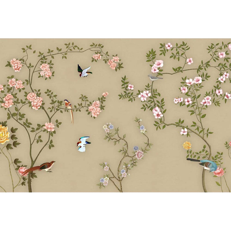 Murale lisse de style chinois, L 100 po x l 144 po